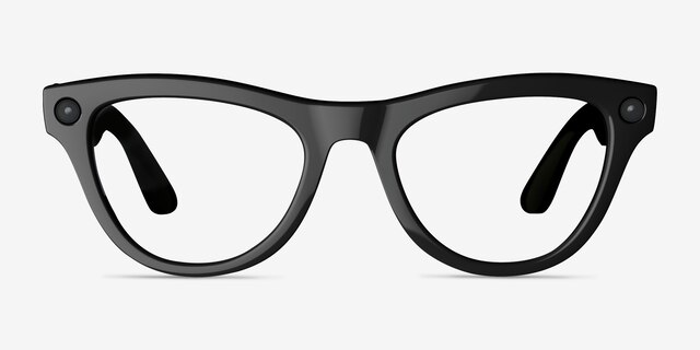 Ray-Ban Meta Skyler (Gen 2) Jet Black Plastic from EyeBuyDirect, Front View