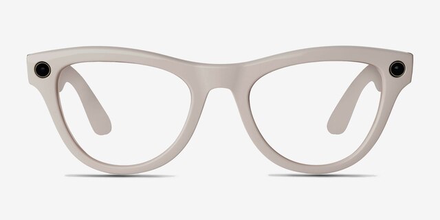 Ray-Ban Meta Skyler (Gen 2) Shiny Chalky Gray Plastic from EyeBuyDirect, Front View