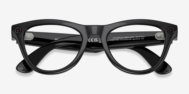 Ray-Ban Meta Skyler (Gen 2) Black Plastic from EyeBuyDirect, Closed View