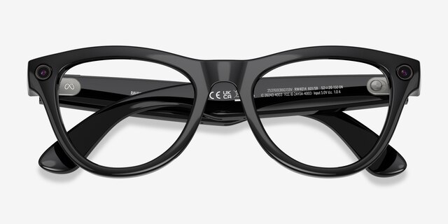 Ray-Ban Meta Skyler (Gen 2) Sleek Black Plastic from EyeBuyDirect, Closed View