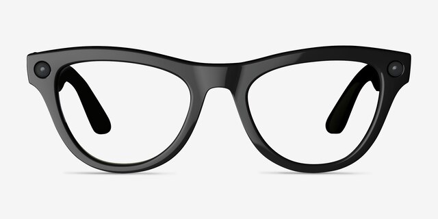 Ray-Ban Meta Skyler (Gen 2) Shiny Black Plastic from EyeBuyDirect, Front View