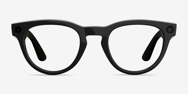 Ray-Ban Meta Headliner Low Bridge Fit (Gen 2) Shiny Black Plastic from EyeBuyDirect, Front View