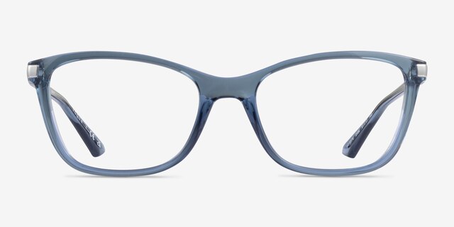 Vogue Eyewear VO5378 Transparent Blue PlastiqueMontures de lunettes de vue d'EyeBuyDirect, Vue de Face