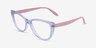 Vogue Eyewear VO5485 Transparent Light Violet PlasticEyeglass Frames from EyeBuyDirect, Angle View