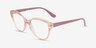 Vogue Eyewear VO5489 Top Texture Brown Honey PlasticEyeglass Frames from EyeBuyDirect, Angle View