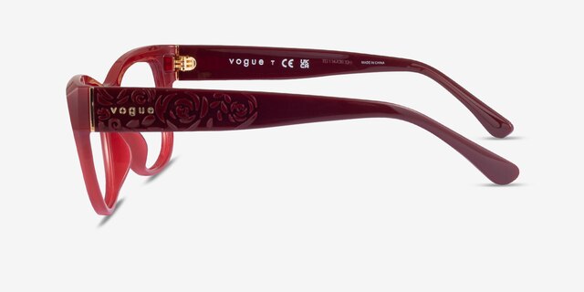 Vogue Eyewear VO5528 Opal Red PlasticEyeglass Frames from EyeBuyDirect, Side View