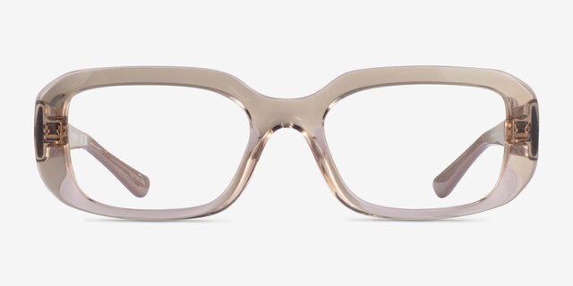 Vogue Eyewear VO5568 Transparent Caramel PlastiqueMontures de lunettes de vue d'EyeBuyDirect, Vue de Face