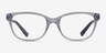 Armani Exchange AX3037 Shiny Transparent Blue PlastiqueMontures de lunettes de vue d'EyeBuyDirect, Vue de Face
