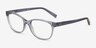 Armani Exchange AX3037 Shiny Transparent Blue PlastiqueMontures de lunettes de vue d'EyeBuyDirect, Vue d'Angle