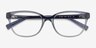 Armani Exchange AX3037 Shiny Transparent Blue PlastiqueMontures de lunettes de vue d'EyeBuyDirect, Vue Rapprochée