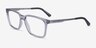 Armani Exchange AX3103 Shiny Transparent Gray PlastiqueMontures de lunettes de vue d'EyeBuyDirect, Vue d'Angle