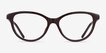 Armani Exchange AX3138U Shiny Dark Brown PlasticEyeglass Frames from EyeBuyDirect, Front View