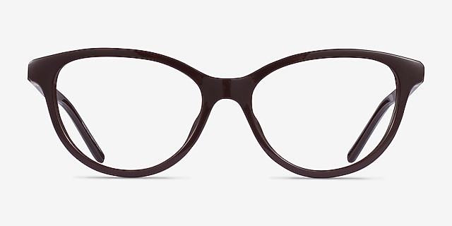 Armani Exchange AX3138U Shiny Dark Brown PlasticEyeglass Frames from EyeBuyDirect, Front View