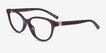 Armani Exchange AX3138U Shiny Dark Brown PlasticEyeglass Frames from EyeBuyDirect, Angle View