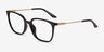Armani Exchange AX3142U Shiny Black MétalMontures de lunettes de vue d'EyeBuyDirect, Vue d'Angle