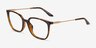 Armani Exchange AX3142U Shiny Havana MétalMontures de lunettes de vue d'EyeBuyDirect, Vue d'Angle
