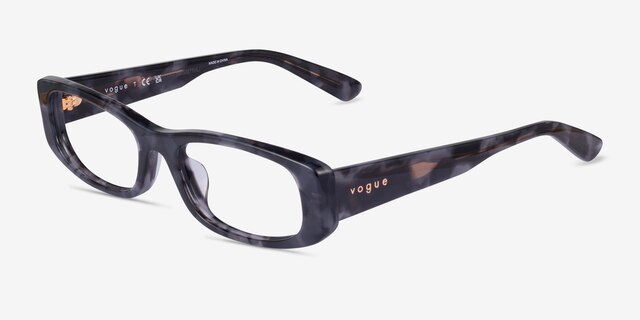 Vogue Eyewear VO5699U Milky Gray Tortoise AcetateEyeglass Frames from EyeBuyDirect, Angle View