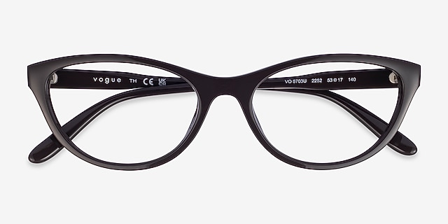 Vogue Eyewear VO5703U Full Brown PlasticEyeglass Frames from EyeBuyDirect, Closed View