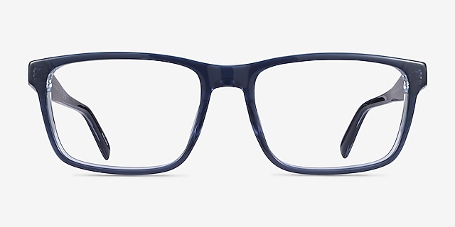 Coach HC6292U Transparent Dark Blue AcetateEyeglass Frames from EyeBuyDirect, Front View