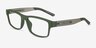 Armani Exchange AX3140U Vert Mat PlastiqueMontures de lunettes de vue d'EyeBuyDirect, Vue d'Angle