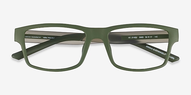 Armani Exchange AX3140U Matte Green PlasticEyeglass Frames from EyeBuyDirect, Closed View