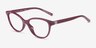 Armani Exchange AX3138U Shiny Bordeaux PlastiqueMontures de lunettes de vue d'EyeBuyDirect, Vue d'Angle