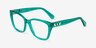 Swarovski SK2008 Crystal Green AcetateEyeglass Frames from EyeBuyDirect, Angle View