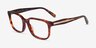 Coach HC6291U Walnut Tortoise AcetateEyeglass Frames from EyeBuyDirect, Angle View