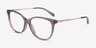 Coach HC6297D Transparent Tea AcétateMontures de lunettes de vue d'EyeBuyDirect, Vue d'Angle