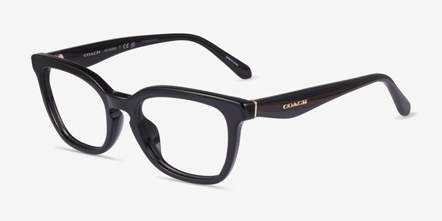 Coach HC6288U Black AcetateEyeglass Frames from EyeBuyDirect, Angle View