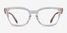 Coach HC6288U Transparent Gray AcetateEyeglass Frames from EyeBuyDirect, Front View