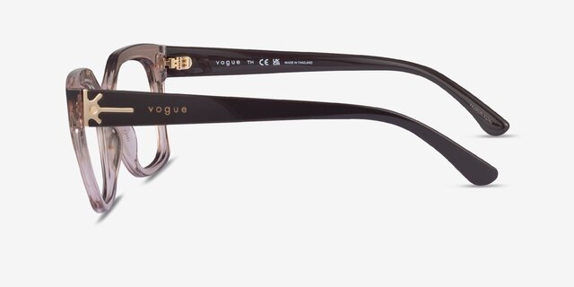 Vogue Eyewear VO5691 Transparent Brown PlasticEyeglass Frames from EyeBuyDirect, Side View