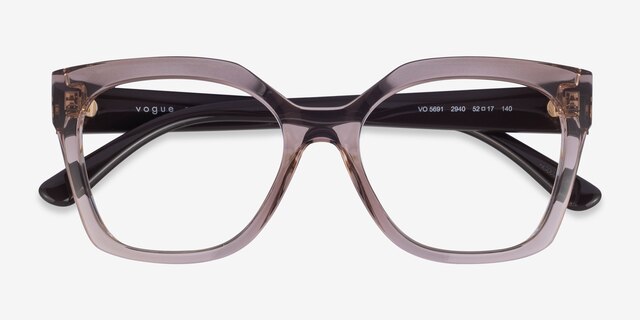 Vogue Eyewear VO5691 Transparent Brown PlasticEyeglass Frames from EyeBuyDirect, Closed View