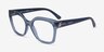 Vogue Eyewear VO5691 Transparent Azure PlasticEyeglass Frames from EyeBuyDirect, Angle View