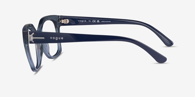 Vogue Eyewear VO5691 Transparent Azure PlasticEyeglass Frames from EyeBuyDirect, Side View