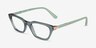 Vogue Eyewear VO5698 Transparent Mallard Green PlasticEyeglass Frames from EyeBuyDirect, Angle View