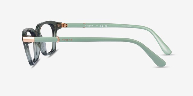 Vogue Eyewear VO5698 Transparent Mallard Green PlasticEyeglass Frames from EyeBuyDirect, Side View
