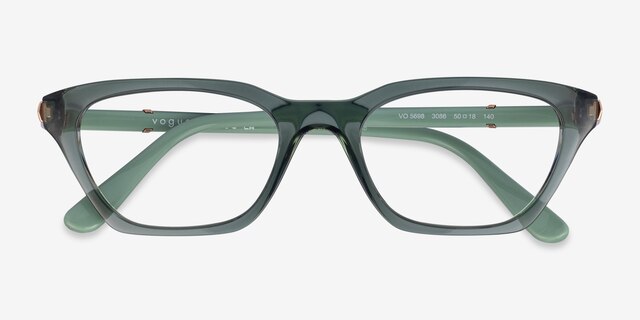 Vogue Eyewear VO5698 Transparent Mallard Green PlasticEyeglass Frames from EyeBuyDirect, Closed View