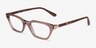 Vogue Eyewear VO5698 Transparent Brown PlasticEyeglass Frames from EyeBuyDirect, Angle View