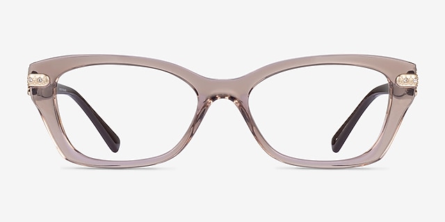 Vogue Eyewear VO5704B Transparent Brown PlasticEyeglass Frames from EyeBuyDirect, Front View