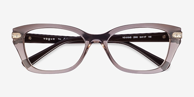 Vogue Eyewear VO5704B Transparent Brown PlasticEyeglass Frames from EyeBuyDirect, Closed View