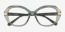 Vogue Eyewear VO5705B Transparent Green PlasticEyeglass Frames from EyeBuyDirect, Closed View