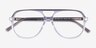 Ray-Ban RB5698 Gray Transparent AcetateEyeglass Frames from EyeBuyDirect, Closed View