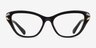 Swarovski SK2031 Noir AcétateMontures de lunettes de vue d'EyeBuyDirect, Vue de Face