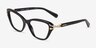 Swarovski SK2031 Noir AcétateMontures de lunettes de vue d'EyeBuyDirect, Vue d'Angle