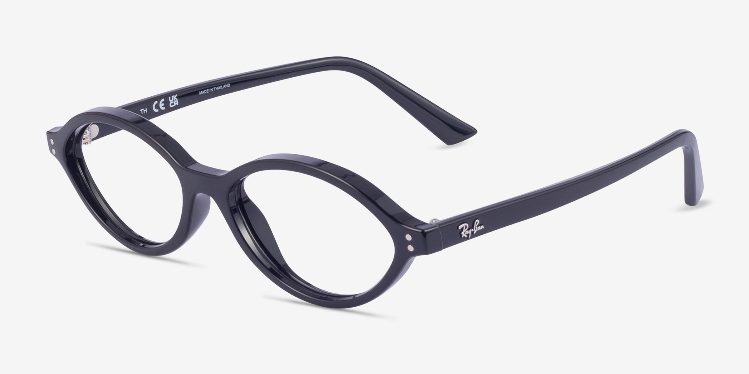 Ray-Ban RB7265 - Oval Black Frame Eyeglasses | Eyebuydirect