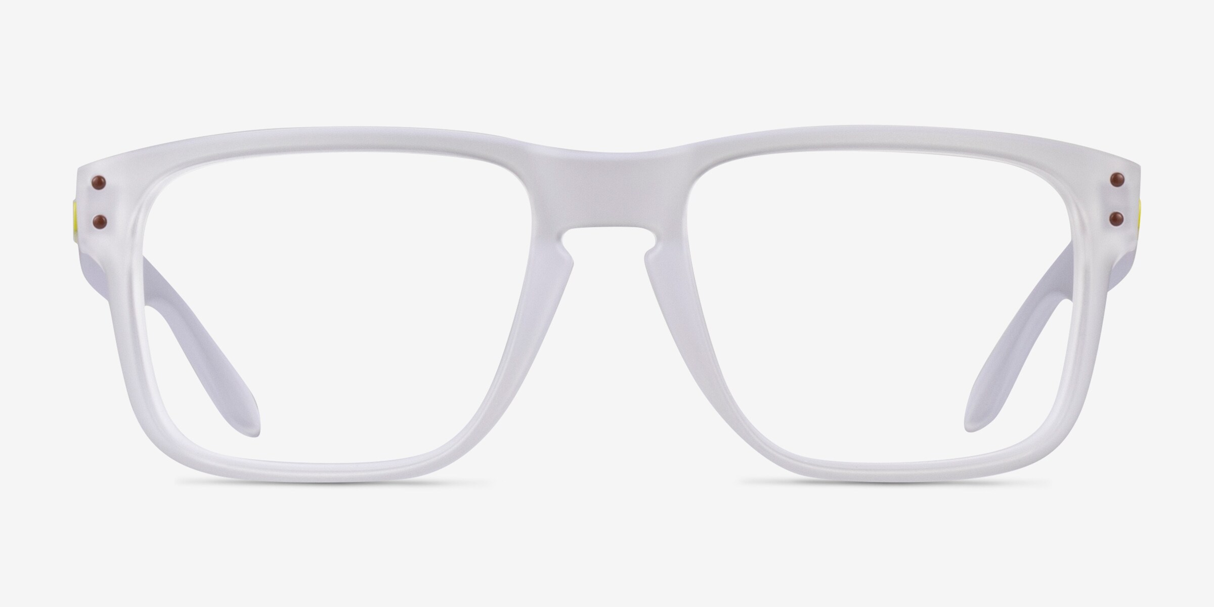 Oakley Holbrook Rx - Rectangle Matte Clear Frame Eyeglasses