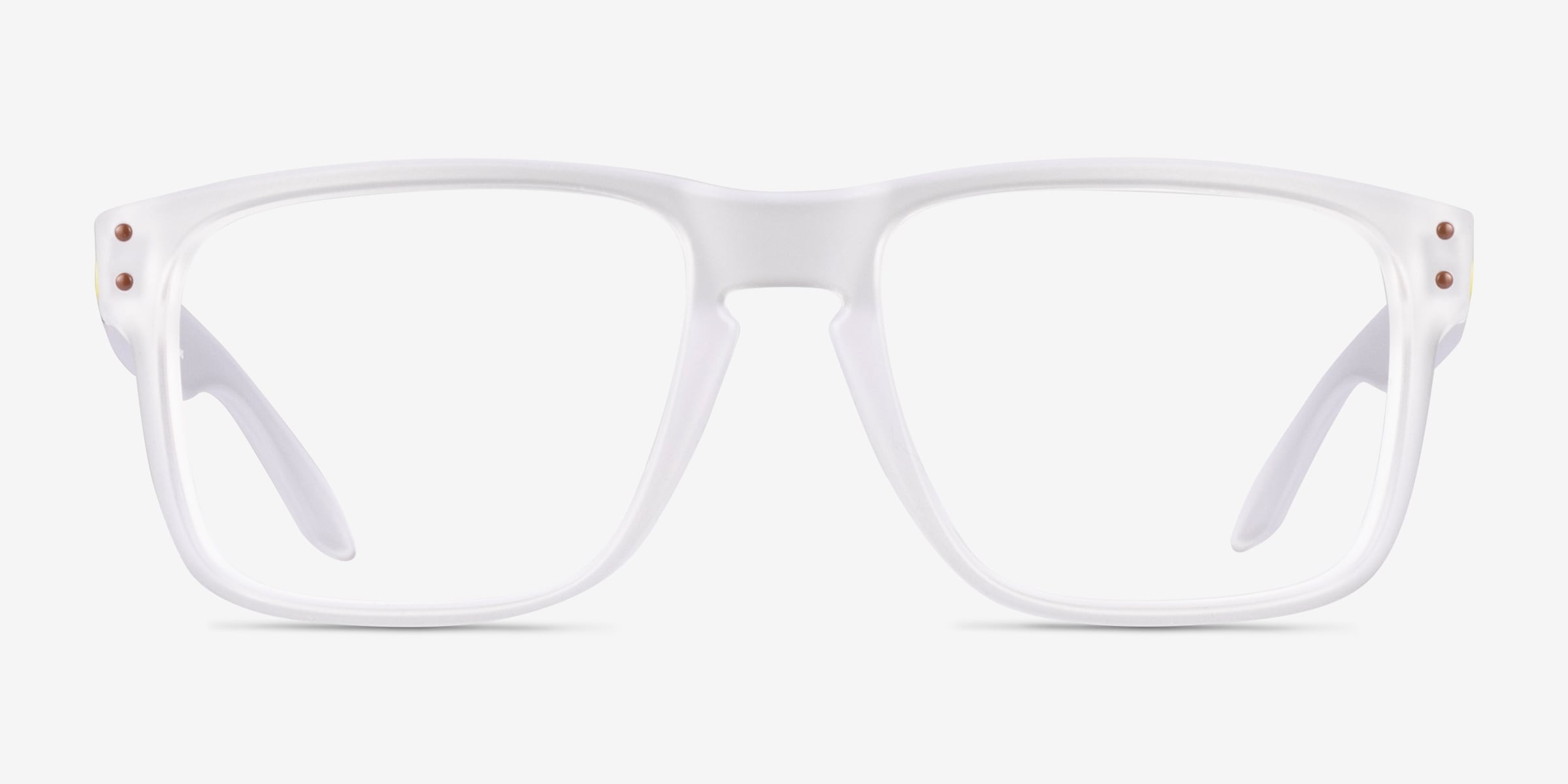 Oakley Holbrook Rx - Rectangle Matte Clear Frame Eyeglasses