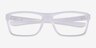 Oakley Rafter Matte Clear PlasticEyeglass Frames from EyeBuyDirect, Closed View