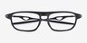 Oakley Neomata Satin Black PlasticEyeglass Frames from EyeBuyDirect, Closed View